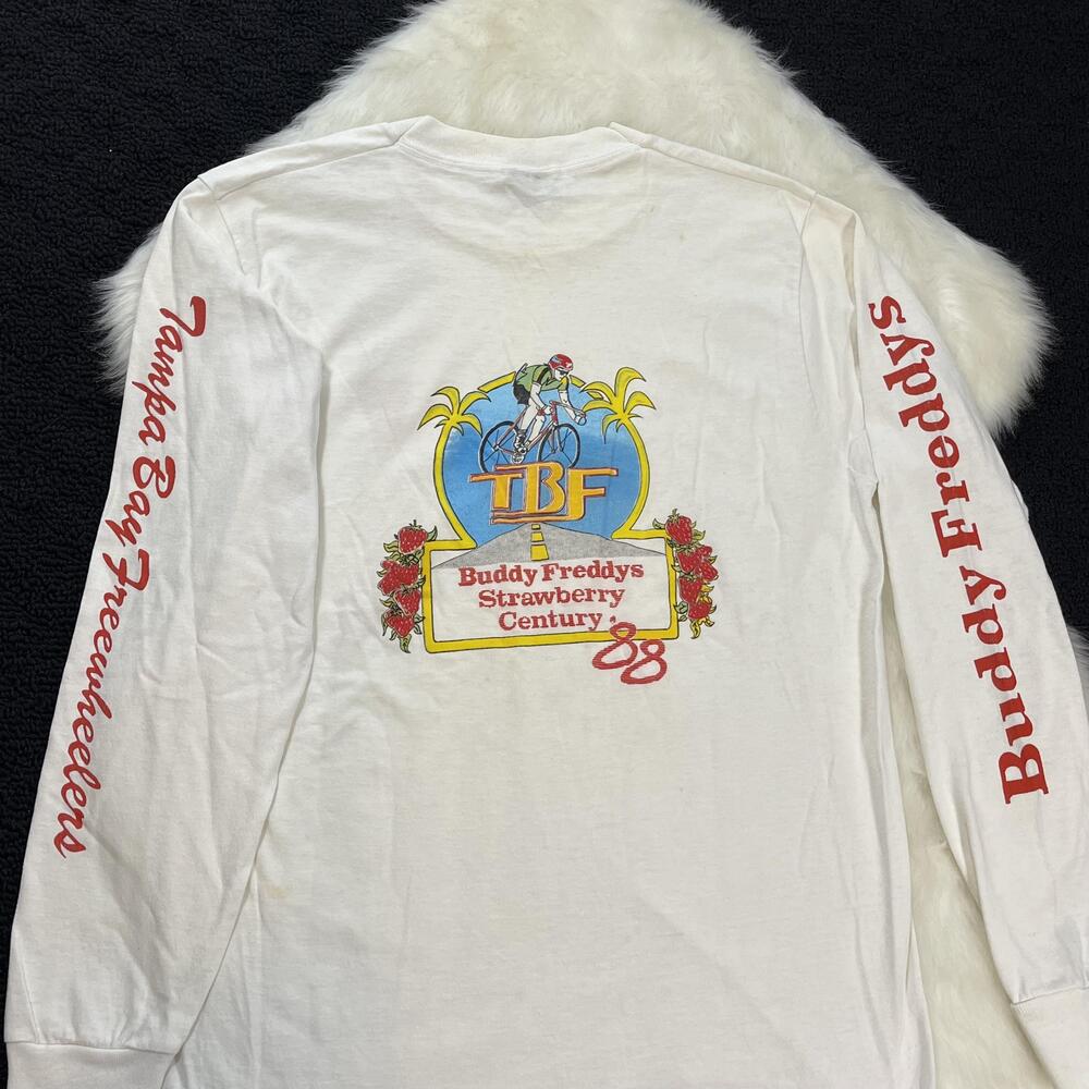Vintage Buddy Freddys Strawberry Century Shirt Mens Small Tampa Bay